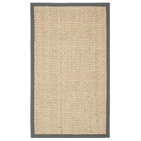 Safavieh Natural Fiber Small Rectangle Rugs Natural & Dark Grey - 4 x 6 ft. NF114Q-4